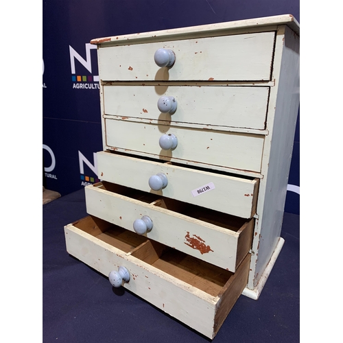 118 - PAINTED PINE CHEST OF DRAWERS