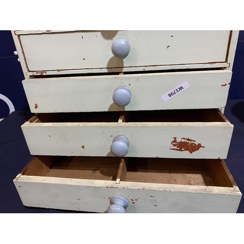 118 - PAINTED PINE CHEST OF DRAWERS