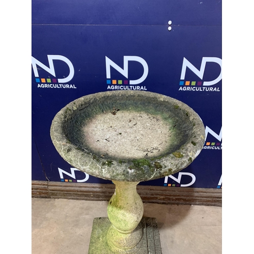 12 - COMPOSITE STONE BIRD BATH