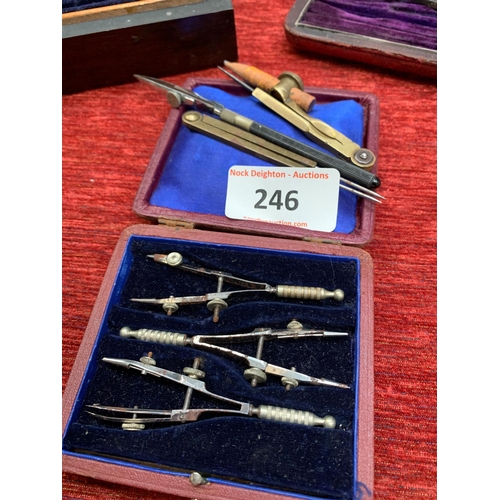 246 - CASED PROTRACTORS ETC