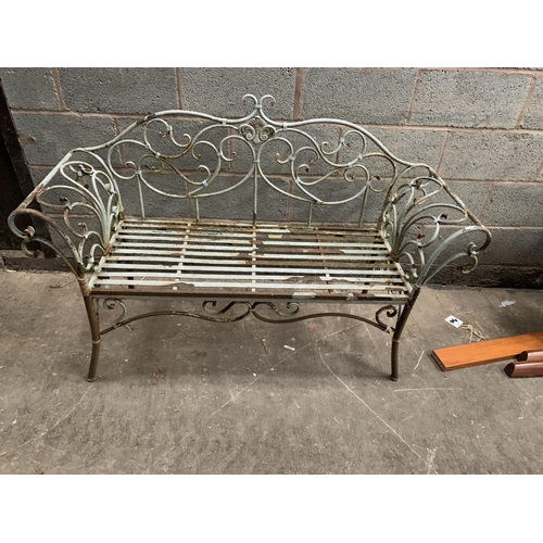 25 - WEATHERED GARDEN  BENCH