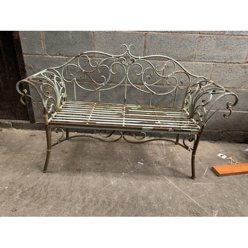 25 - WEATHERED GARDEN  BENCH