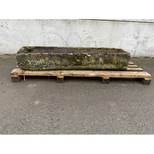 45 - 17TH CENTURY CARVED SANDSTONE TROUGH