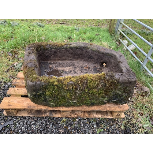 50 - 17TH CENTURY CARVED SANDSTONE TROUGH