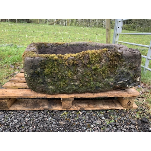 50 - 17TH CENTURY CARVED SANDSTONE TROUGH