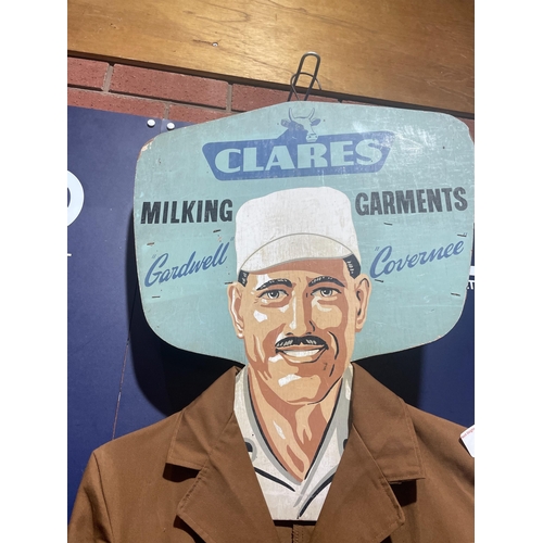 89 - ADVERTISMENT CLARES MILKING GARMENTS