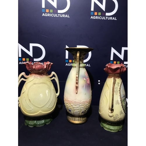 395 - 3 DECORATIVE VASES