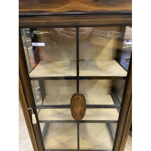 414 - EDWARDIAN DISPLAY CABINET