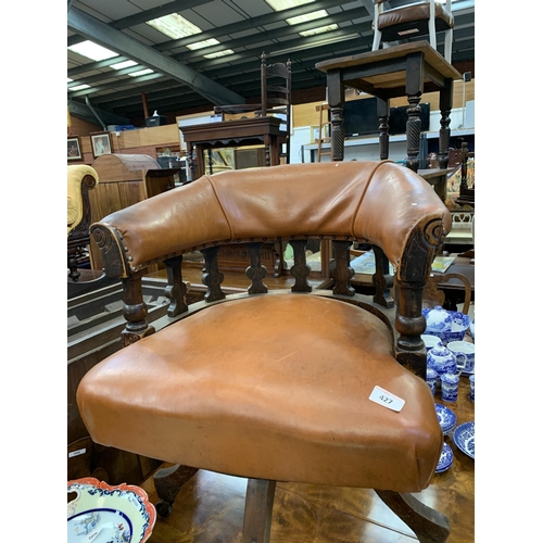 427 - LEATHER OFFICE CHAIR