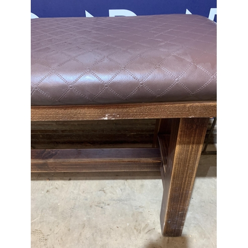 448 - PAIR OF UPHOLSTERED BENCHES