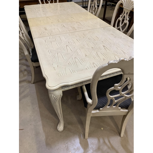 463 - LARGE TABLE & CHAIRS