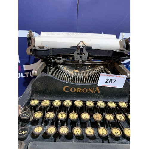 287 - CORONA TYPEWRITER