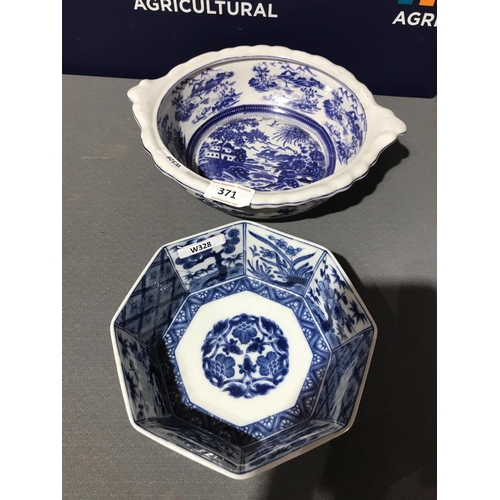 371 - BLUE & WHITE WARE