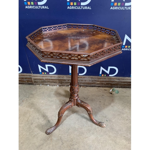 399 - CARVED TRIPOD TABLE