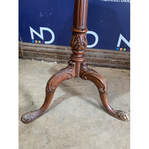 399 - CARVED TRIPOD TABLE