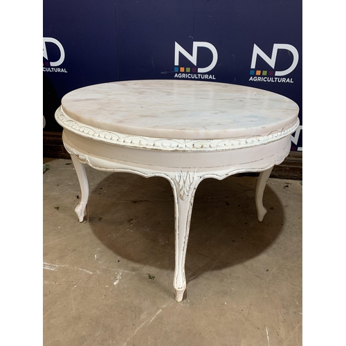 408 - MARBLE TOPPED COFFEE TABLE