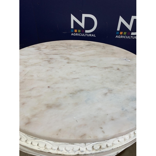 408 - MARBLE TOPPED COFFEE TABLE