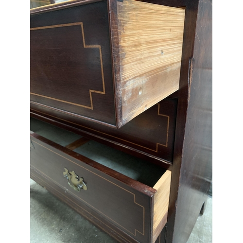 121 - MAHOGANY CHEST OF DRAWERS