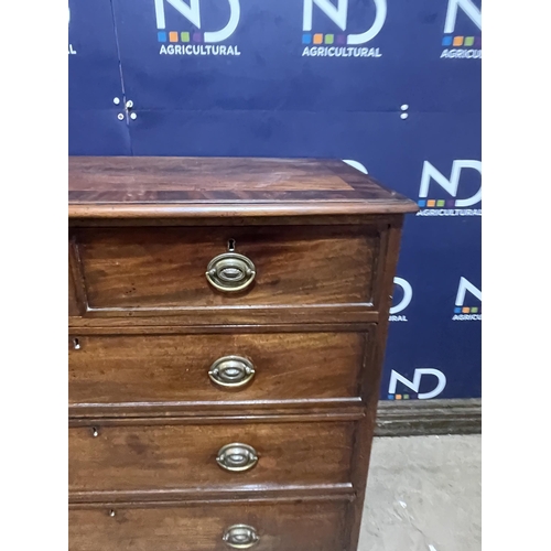 126 - MAHOGANY CHEST OF DRAWERS