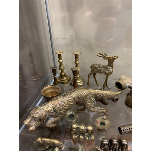 161 - BRASS FIGURES ETC