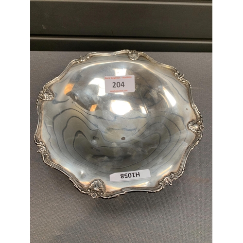 204 - HALLMARKED BIRMINGHAM SILVER DISH 230G