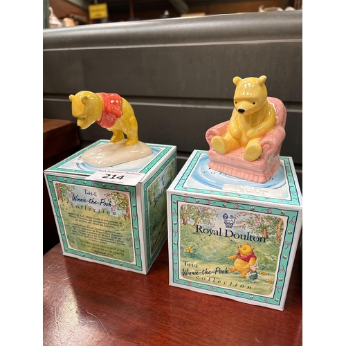 214 - ROYAL DOULTON WINNIE THE POOH FIGURES