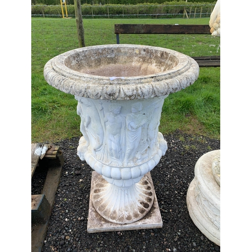 41 - COMPOSITE STONE URN