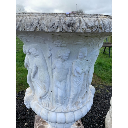 41 - COMPOSITE STONE URN