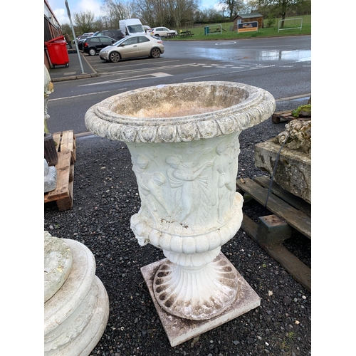 41 - COMPOSITE STONE URN