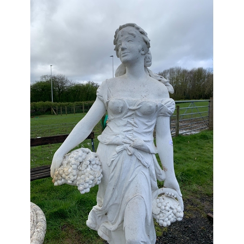 42 - LARGE COMPOSITE STONE LADY APPROX 6FT