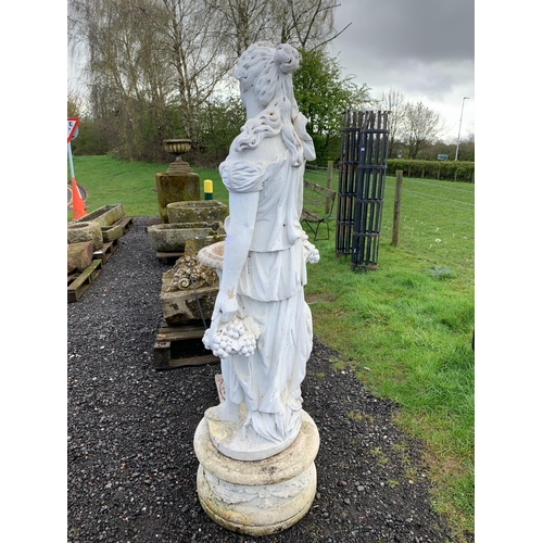 42 - LARGE COMPOSITE STONE LADY APPROX 6FT