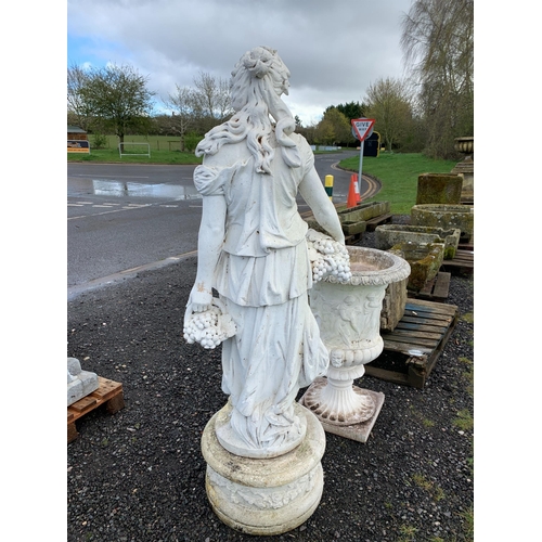 42 - LARGE COMPOSITE STONE LADY APPROX 6FT