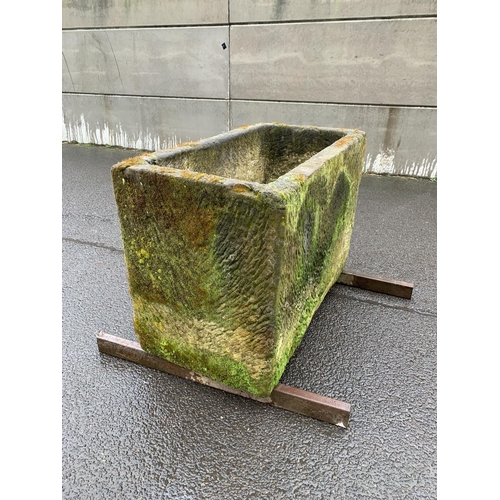 6 - LARGE CARVED STONE WATER TROUGH