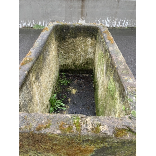 6 - LARGE CARVED STONE WATER TROUGH