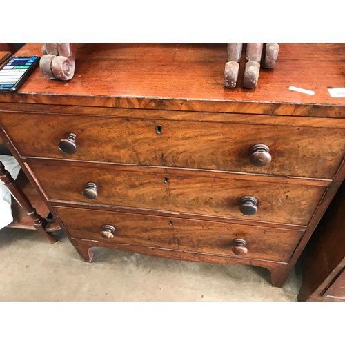 106 - MAHOGANY CHEST OF DRAWERS