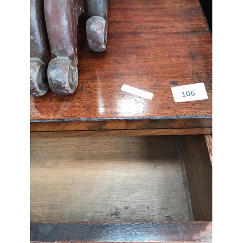 106 - MAHOGANY CHEST OF DRAWERS