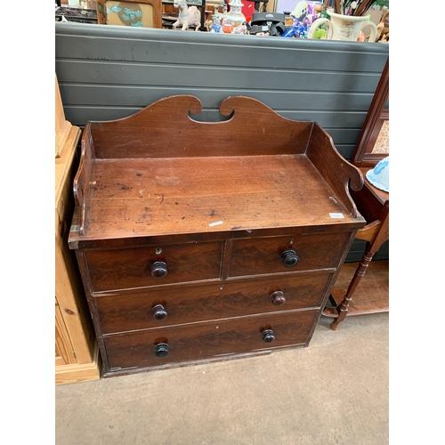 111 - MAHOGANY CHEST OF DRAWERS