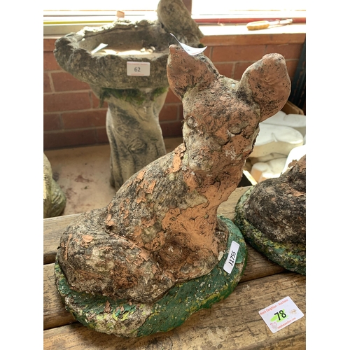 67 - COMPOSITE STONE FOXES