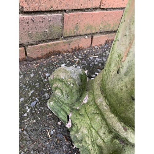 74 - PAIR OF COMPOSITE STONE PEDESTALS