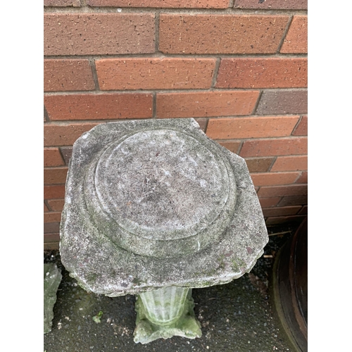 74 - PAIR OF COMPOSITE STONE PEDESTALS