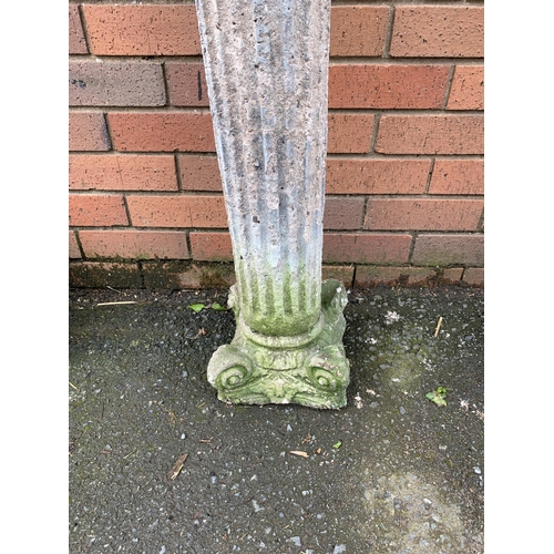 74 - PAIR OF COMPOSITE STONE PEDESTALS