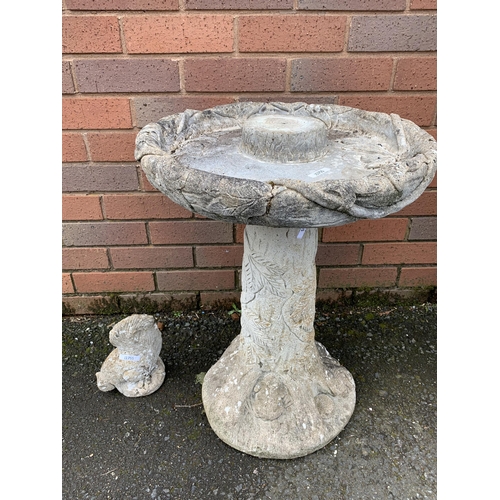 84A - COMPOSITE STONE BIRD BATH