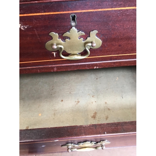 96 - MAHOGANY CHEST OF DRAWERS