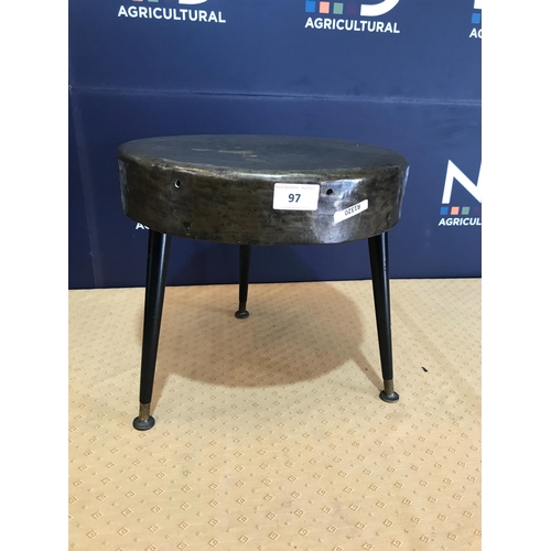 97 - BRASS TOP STOOL