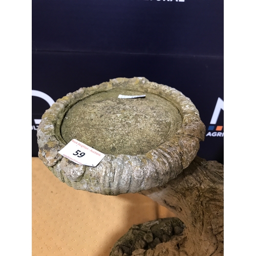59 - DECORATIVE BIRD BATH