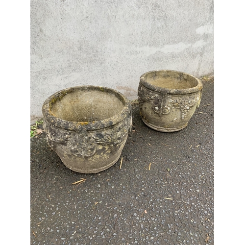 18 - COMPOSITE STONE POTS