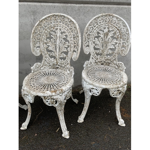 2 - 4 CAST GARDEN CHAIRS