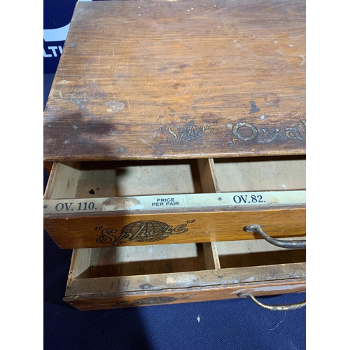 223 - EARLY HABERDASHERY SEWING DRAWER