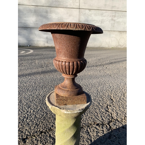 23 - CAST URN & PLINTH