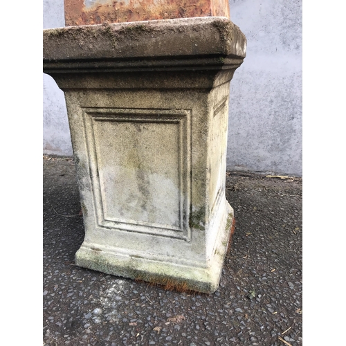 56 - LARGE CAST URN ON PLINTH